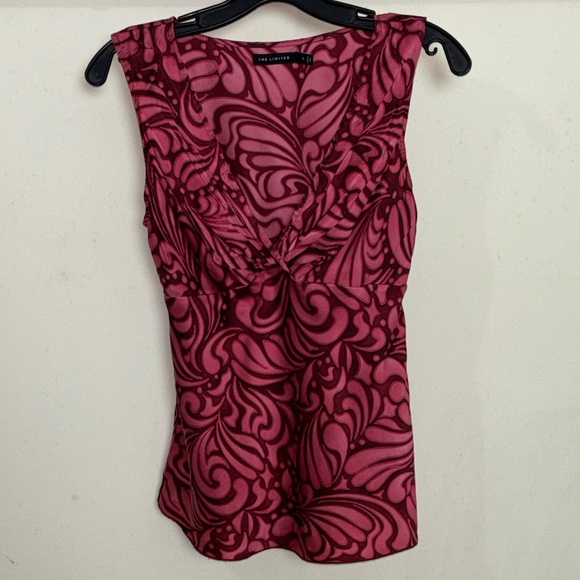 The Limited Tops - The Limited Pink Patterned Sleeveless Top